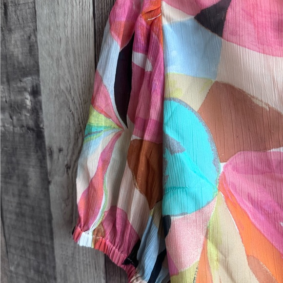 Floral Chiffon Cropped Wrap Top from Forever 21 Sz Medium - Picture 5 of 11